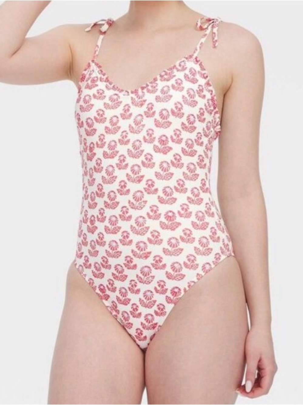 Roller Rabbit - Women's Floral Tie-Shoulder One Piece
Swimsuit Red Red